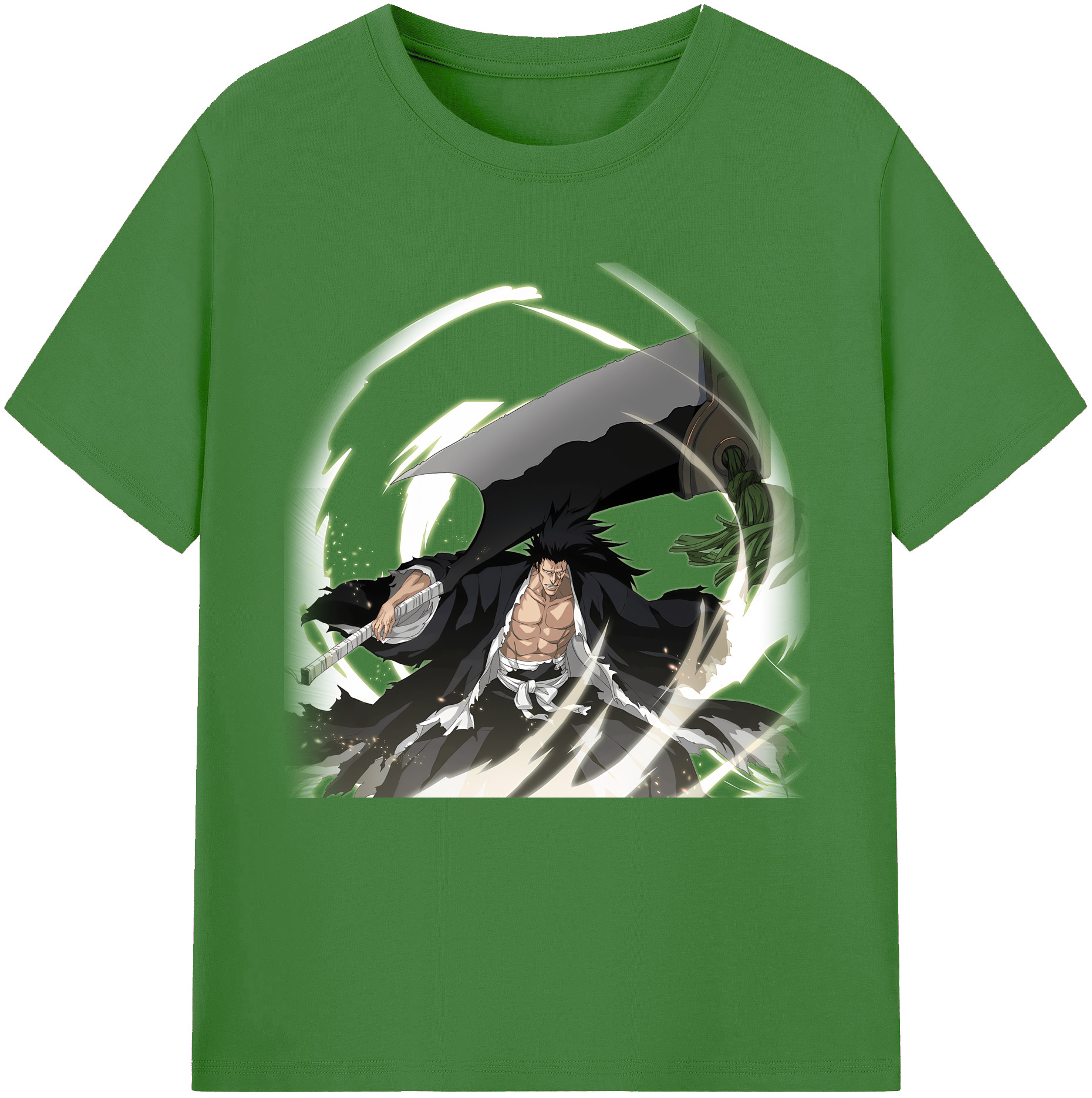 （画像用） ブリーチ ざらき けんぱち BLEACH Zaraki Kenpachi レディースカジュアルプリントTシャツ（綿100％）